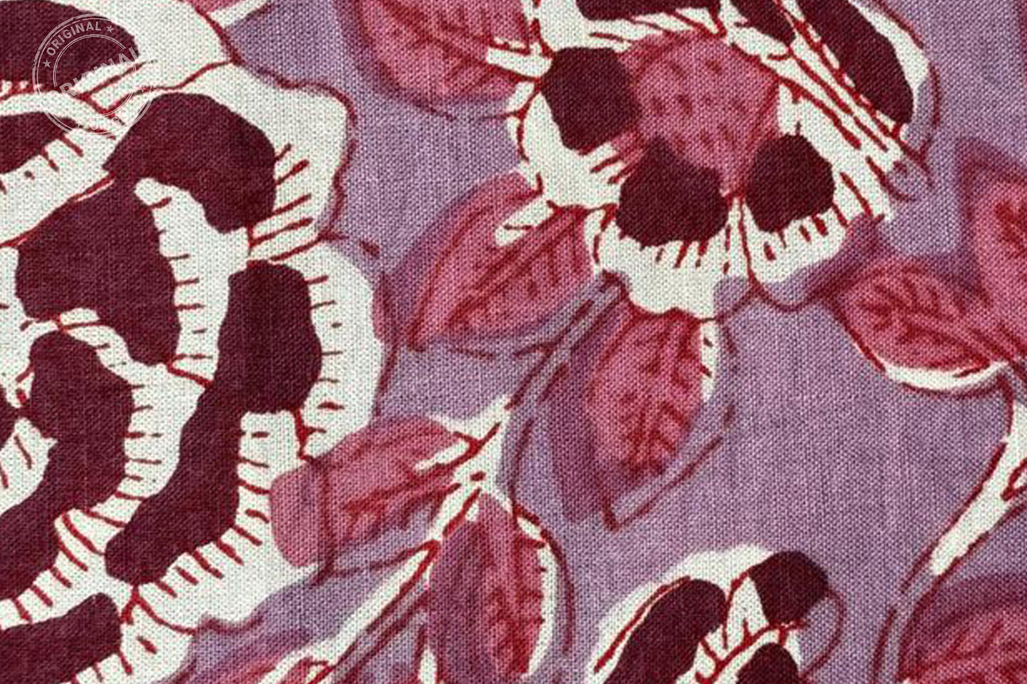 Floral Hand Block Printed Running Fabric Natural Dyed Dress Materiel HF6405