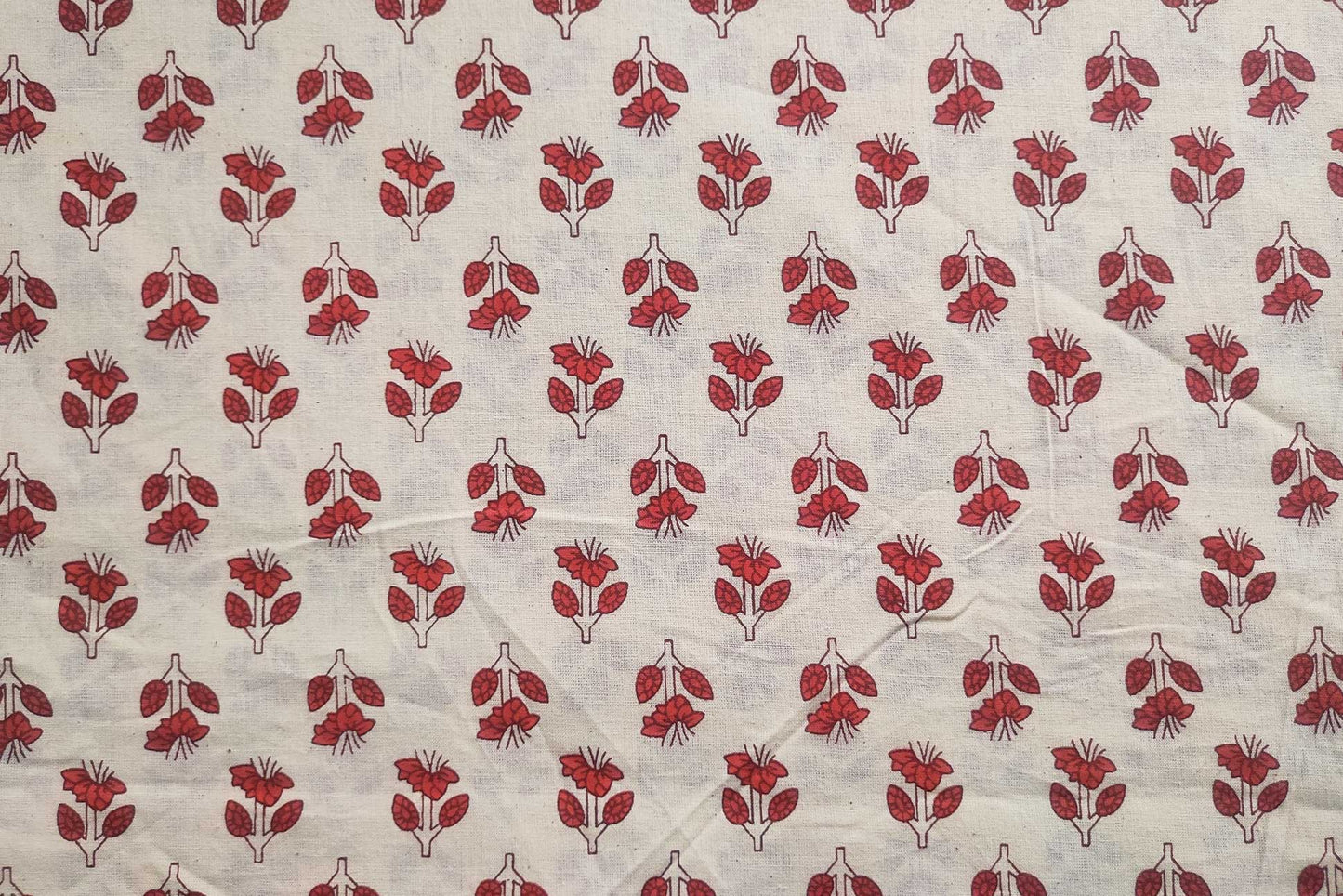 HAND BLOCK PRINTED COTTON FABRIC-HF6357