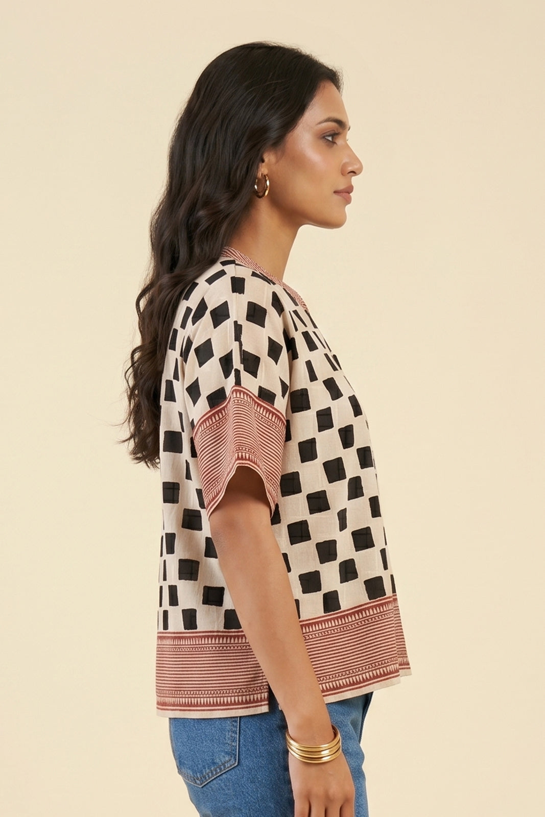 BAGRU MULMUL COTTON TOP-NFT164