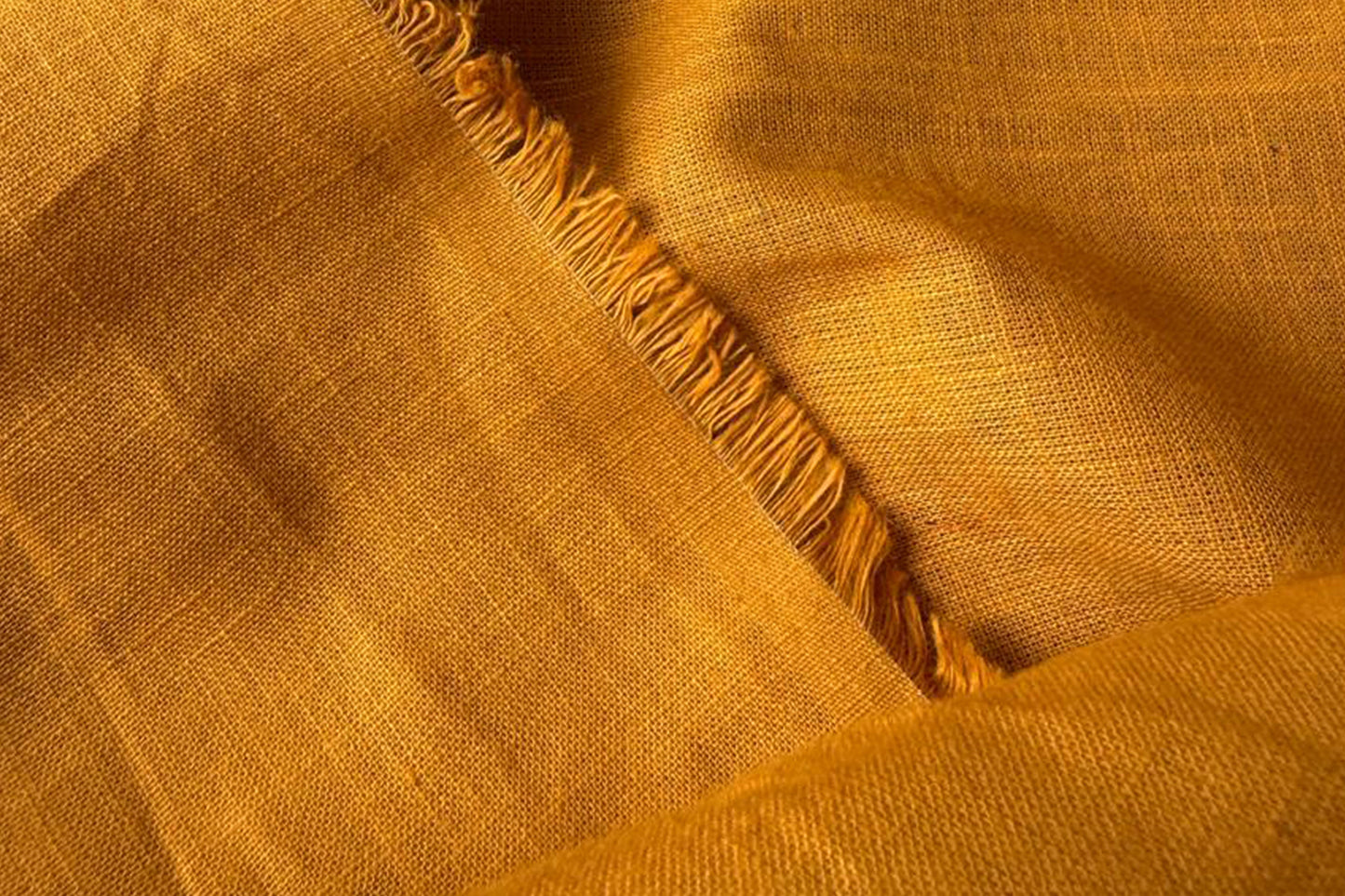 Mustard Slub Cotton Material for Dressmaking, Craft & Decor Fabric HF6431