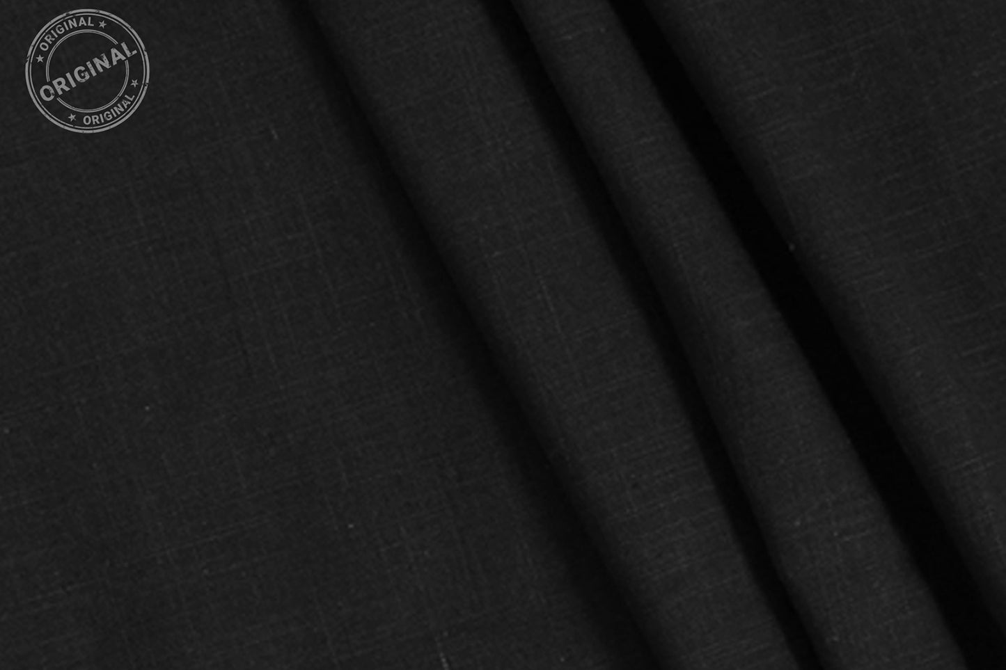 Black Slub Cotton Material for Dressmaking, Craft & Decor Fabric HF6432