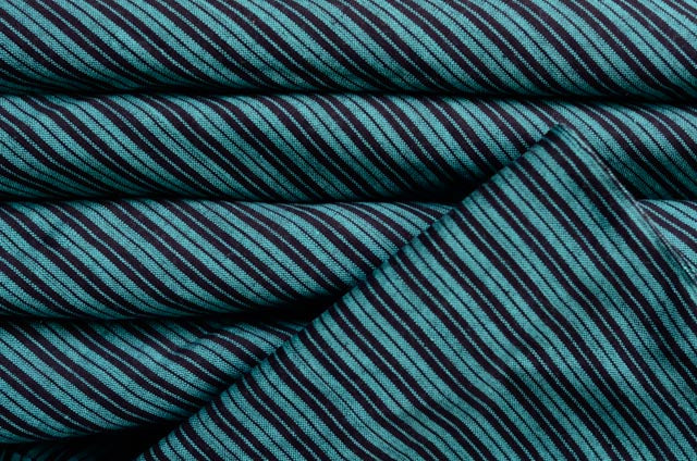 GREEN AND BLACK HANDWOVEN COTTON FABRIC-HF721