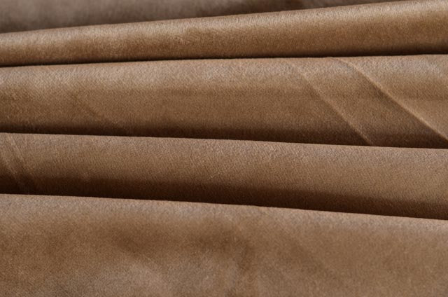 CAMEL BROWN COTTON VELVETEEN FABRIC