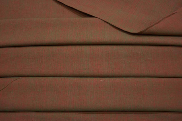 MARS RED AND BLUE DOUBLE TONE HANDWOVEN COTTON FABRIC-HF2039