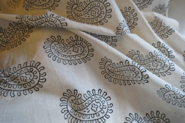 HAND BLOCK PRINT COTTON RUNNING FABRIC- HF12S