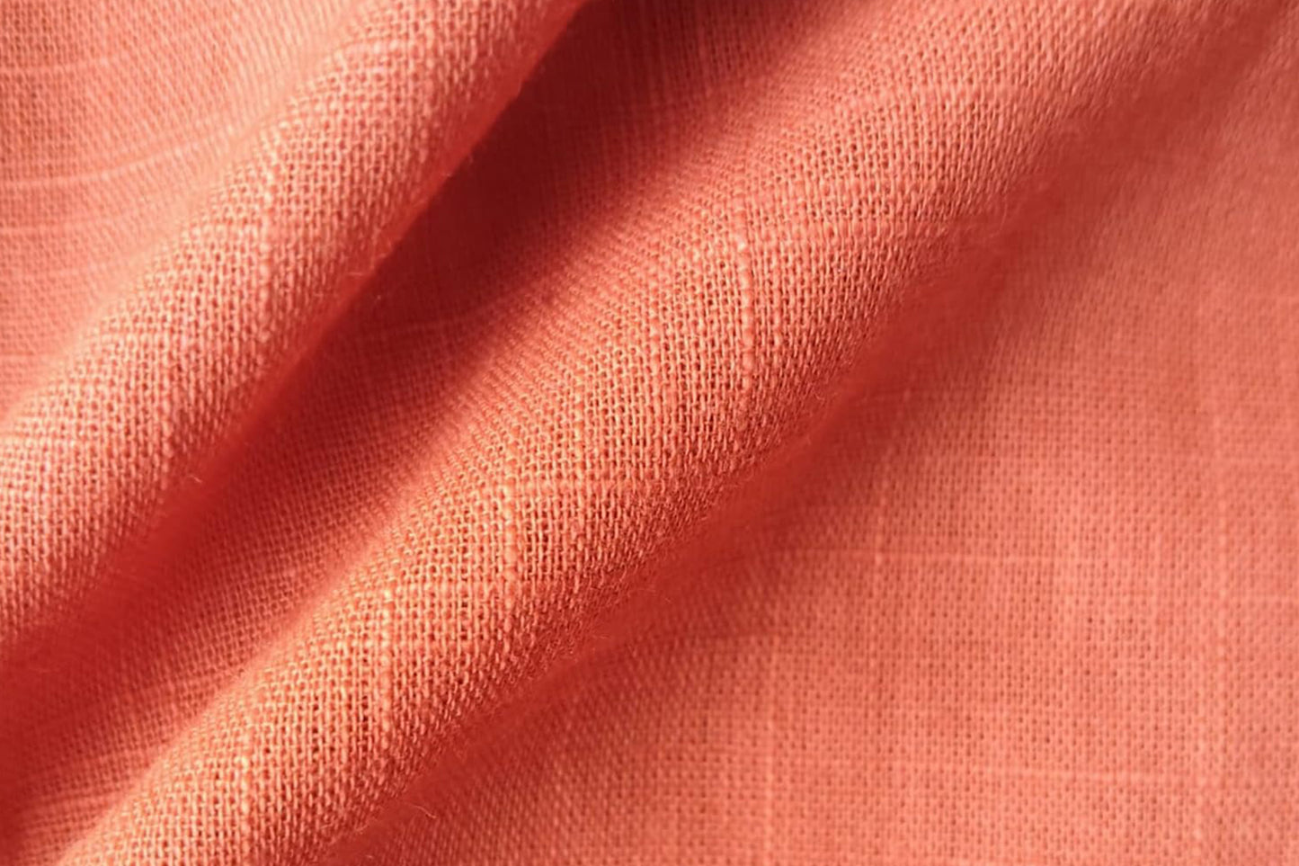 Orange Slub Cotton Material for Dressmaking, Craft & Decor Fabric HF6450