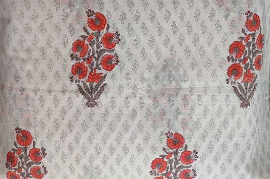 BLOCK PRINTED COTTON FABRIC-PCF201(2 MTR)