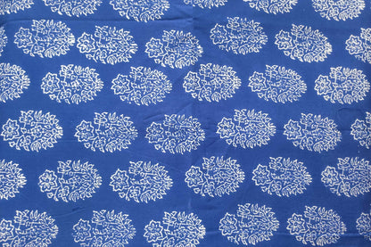 BLOCK PRINTED COTTON FABRIC-PCF365(1 MTR)
