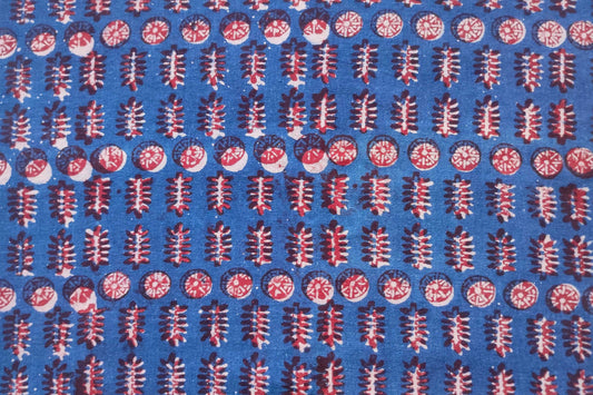 BLOCK PRINTED COTTON FABRIC-PCF244(1 MTR)