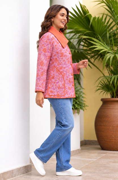 Gulabo Cotton Quilted Jacket-NVQJ664