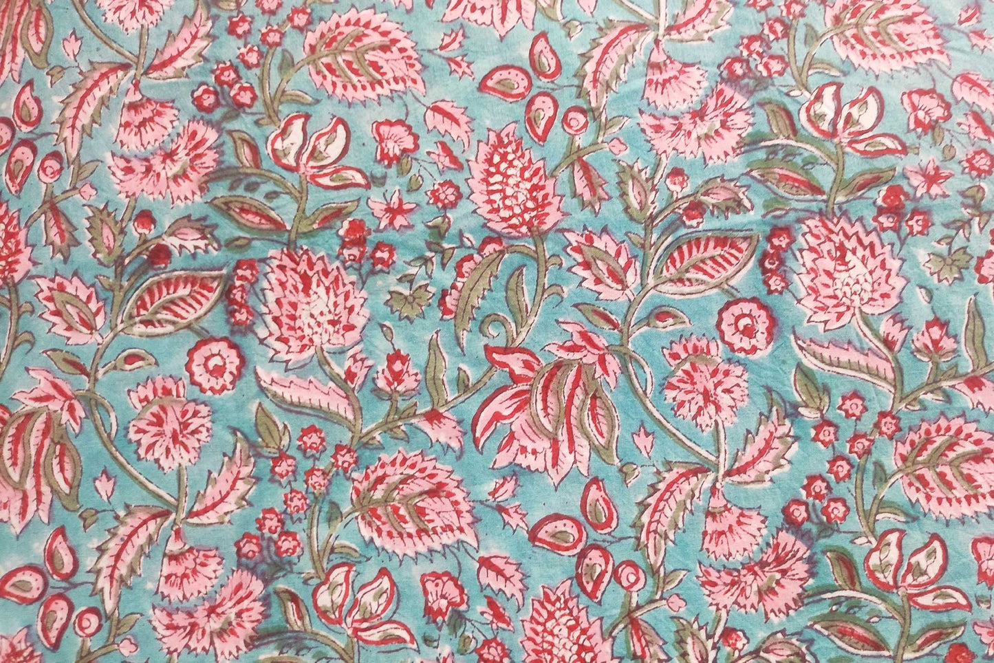 HAND BLOCK PRINTED COTTON FABRIC-HF6356