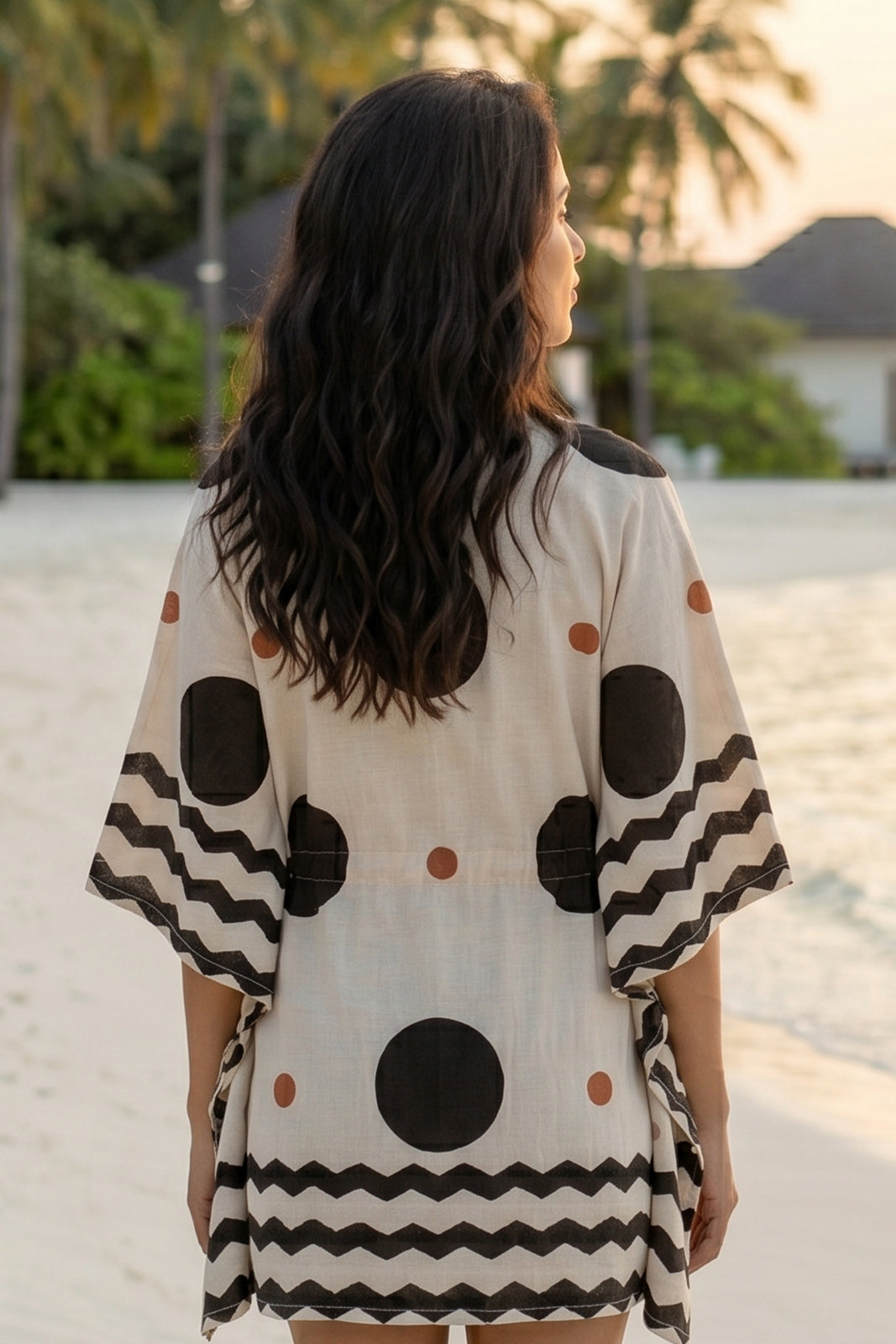 BAGRU MULMUL KAFTAN TOP - NVK593