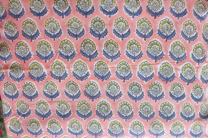 BLOCK PRINTED COTTON FABRIC-PCF422(1 MTR)