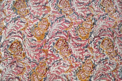 BLOCK PRINTED COTTON FABRIC-PCF148(1 MTR)