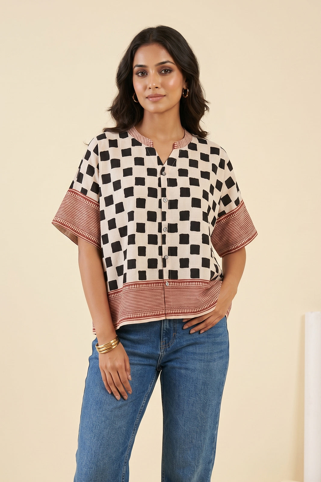 BAGRU MULMUL COTTON TOP-NFT164