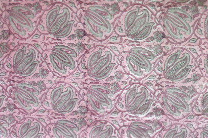 BLOCK PRINTED COTTON FABRIC-PCF403(0.5 MTR)