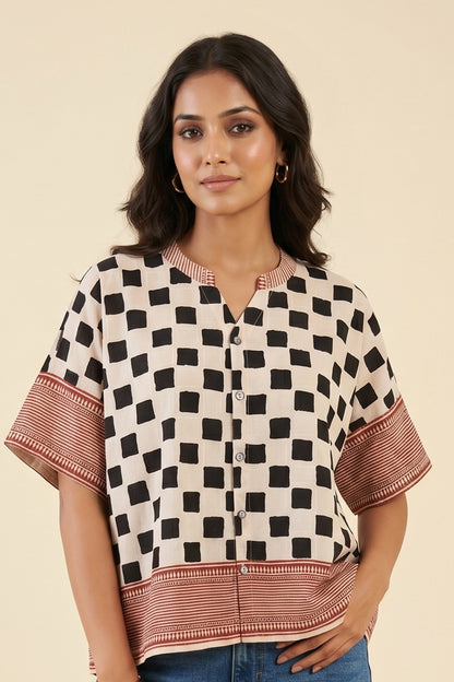 BAGRU MULMUL COTTON TOP-NFT164