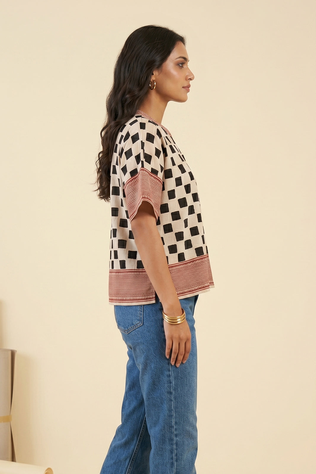 BAGRU MULMUL COTTON TOP-NFT164
