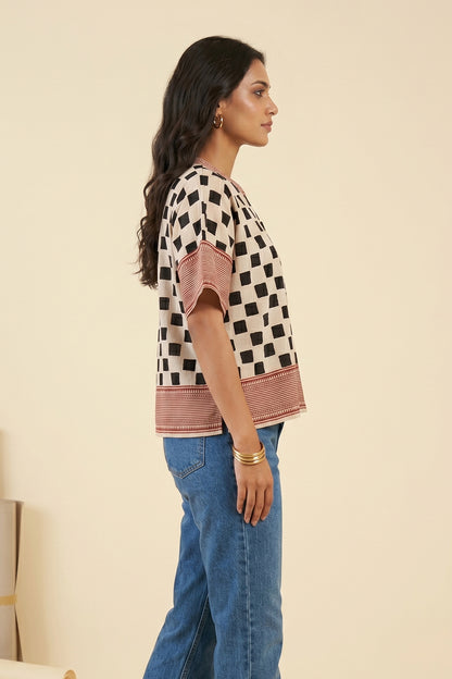 BAGRU MULMUL COTTON TOP-NFT164