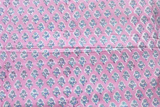 BLOCK PRINTED COTTON FABRIC-PCF249(1 MTR)