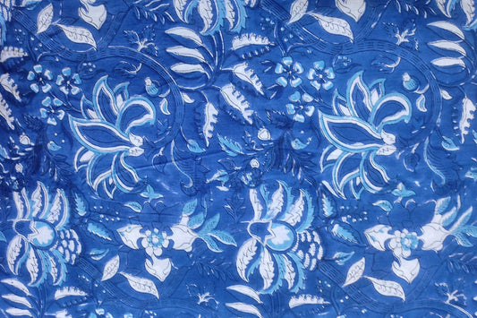 BLOCK PRINTED COTTON FABRIC-PCF407(0.5 MTR)