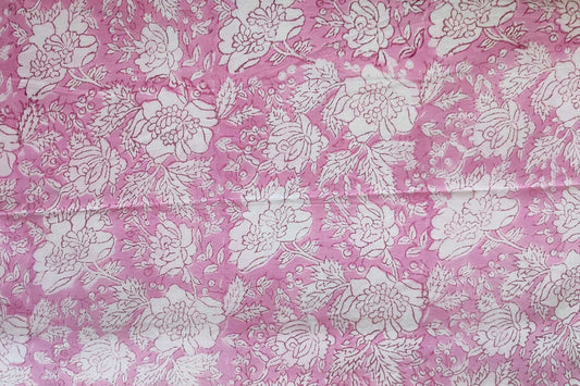 BLOCK PRINTED COTTON FABRIC-PCF373(1 MTR)