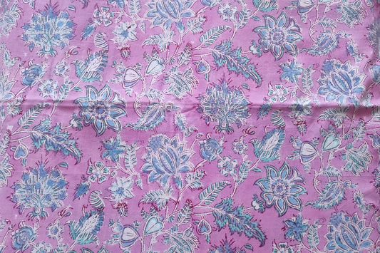 BLOCK PRINTED COTTON FABRIC-PCF253(1 MTR)