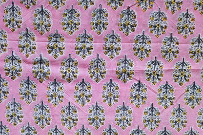 BLOCK PRINTED COTTON FABRIC-PCF95(0.5 Mtr)