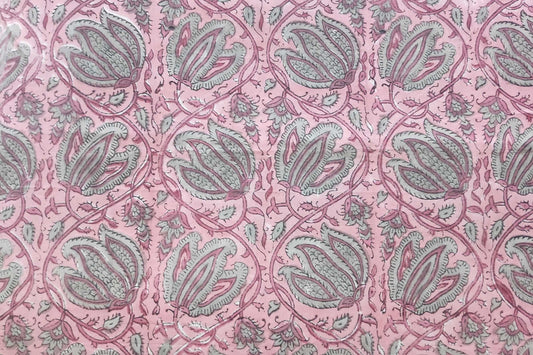 BLOCK PRINTED COTTON FABRIC-PCF411(1 MTR)