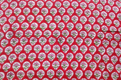 BLOCK PRINTED COTTON FABRIC-PCF431(1 MTR)