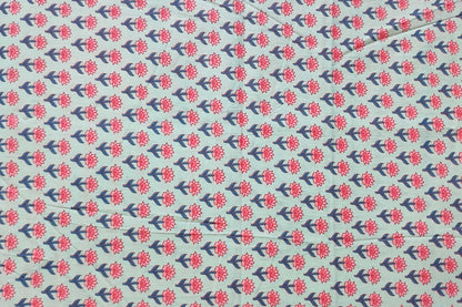 BLOCK PRINTED COTTON FABRIC-PCF157(1 MTR)