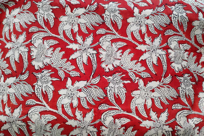 BLOCK PRINTED COTTON FABRIC-PCF50(1 MTR)