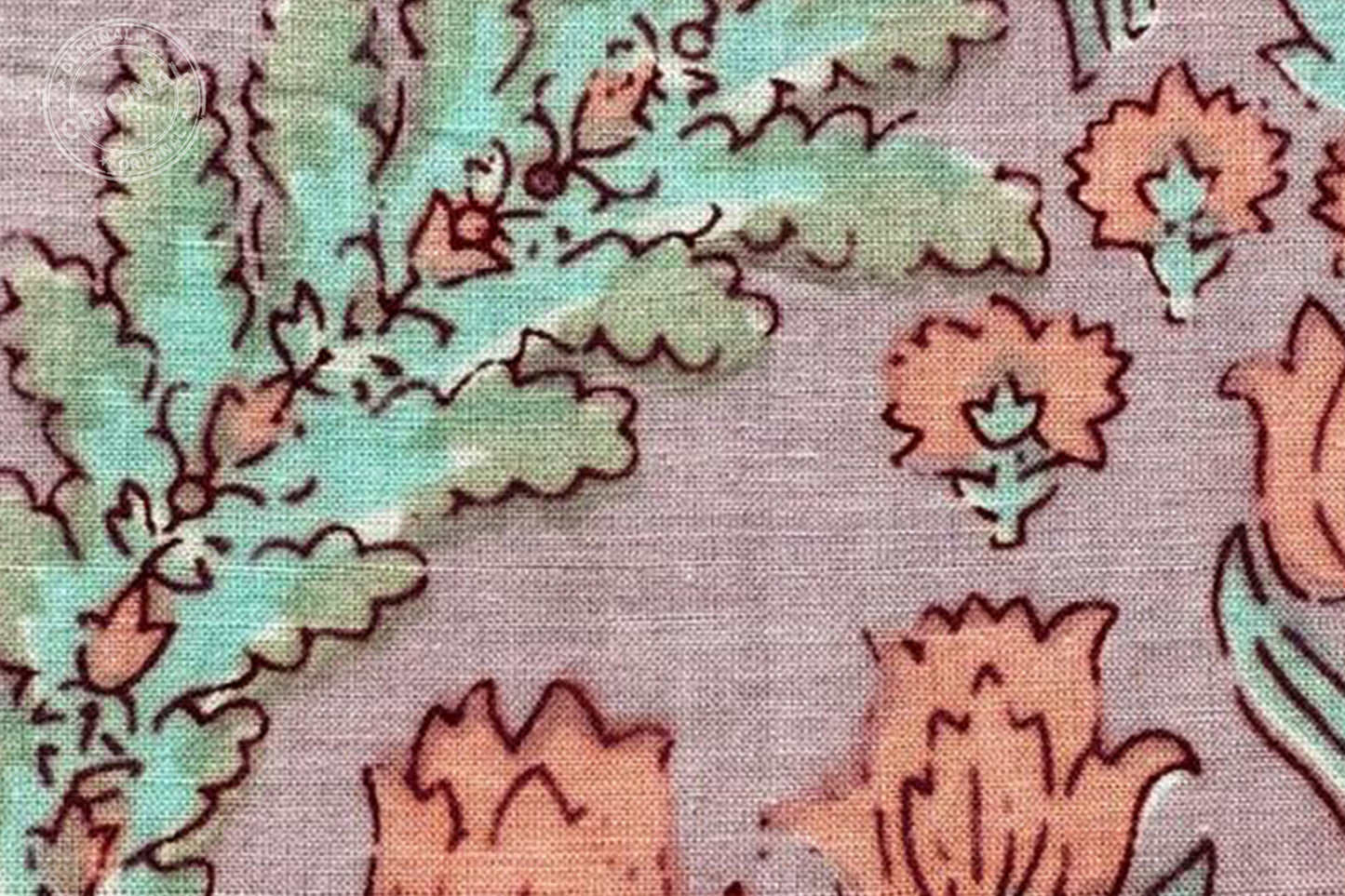 Violet Floral Printed Running Fabric Natural Dyed Dress Materiel HF6408