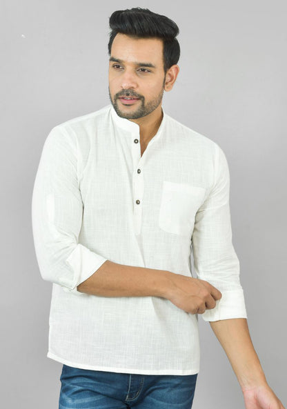 COTTON MEN SLUB KURTA-NFS21