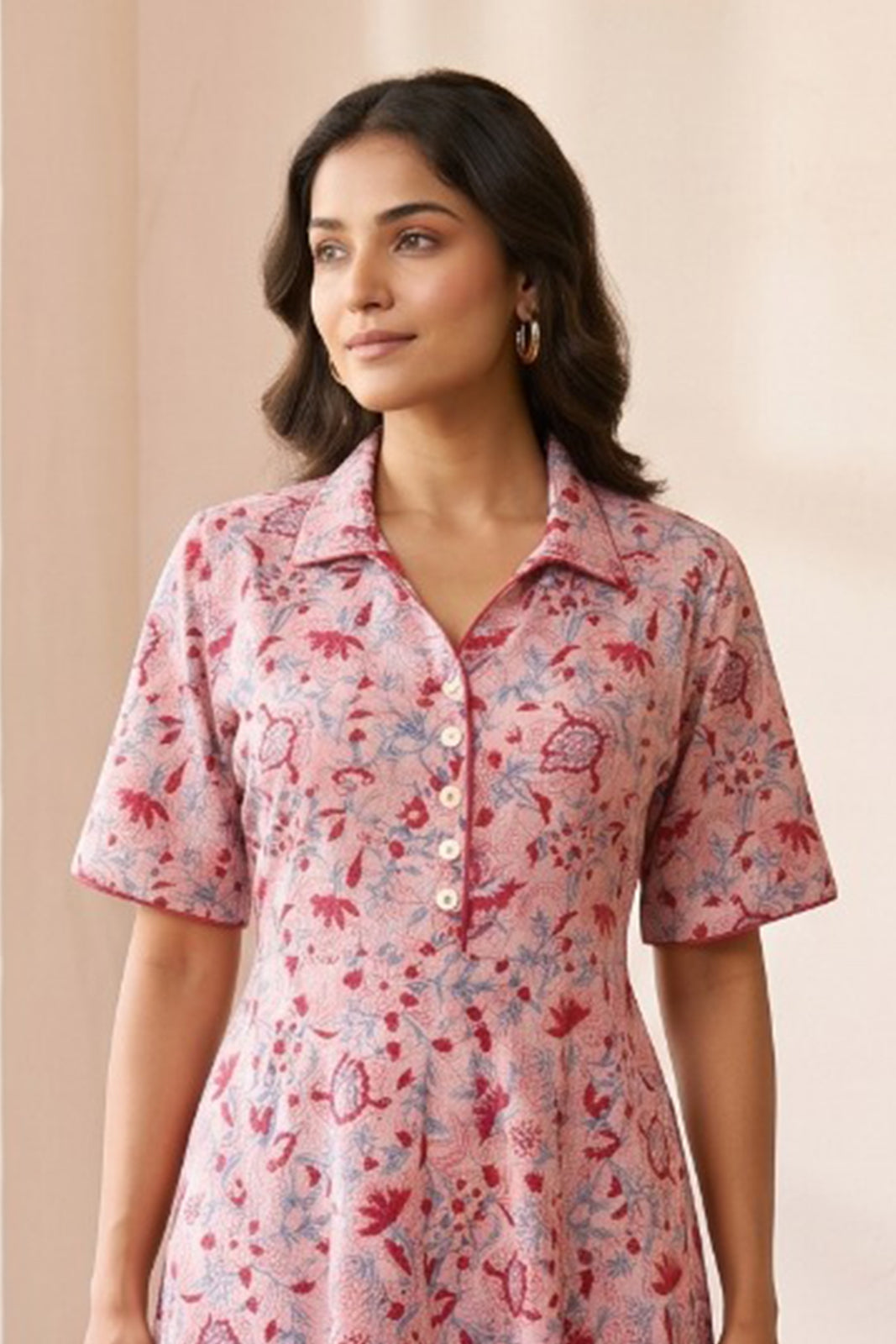 Pink Floral Dress -NFD89