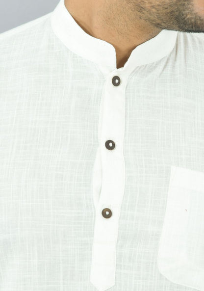 COTTON MEN SLUB KURTA-NFS21