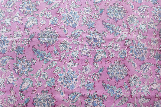 BLOCK PRINTED COTTON FABRIC-PCF269(1 MTR)