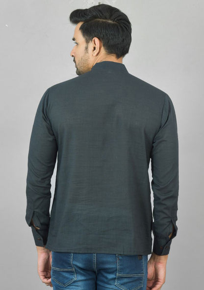 COTTON MEN SLUB KURTA-NFS19