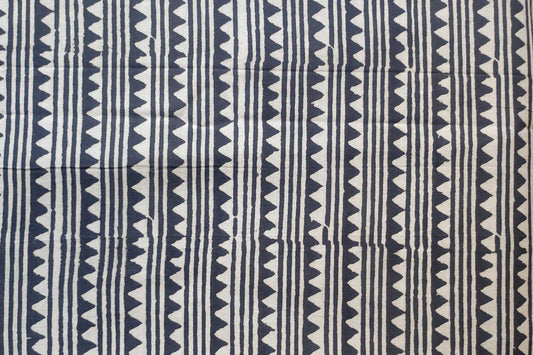 BLOCK PRINTED COTTON FABRIC-PCF449(1 MTR)