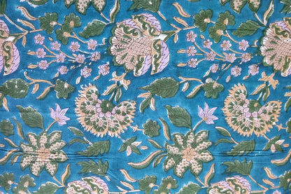 BLOCK PRINTED COTTON FABRIC-PCF133(0.5 Mtr)
