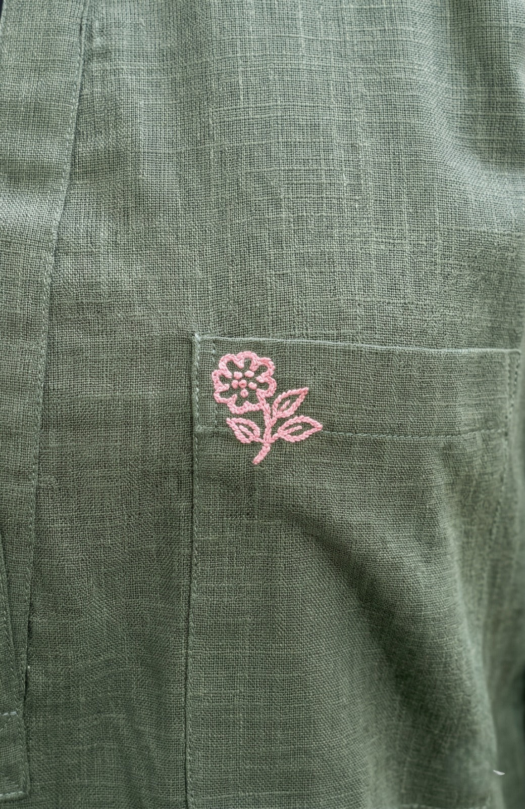 Green Slub Cotton Co-ord Set-NVCD43