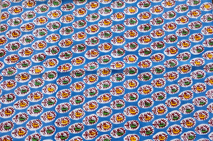 BLOCK PRINTED COTTON FABRIC-PCF15(0.5 MTR)