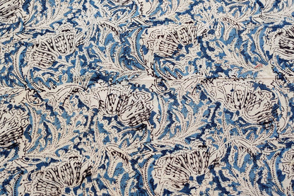 BLOCK PRINTED COTTON FABRIC-PCF97(0.5 Mtr)