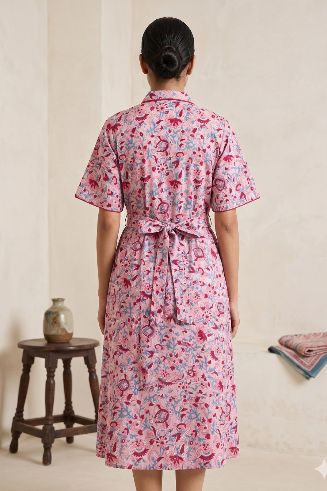 Pink Floral Dress -NFD89