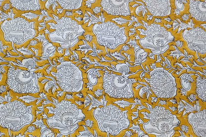 BLOCK PRINTED COTTON FABRIC-PCF237(1 MTR)