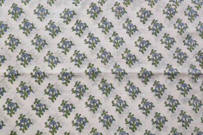 BLOCK PRINTED COTTON FABRIC-PCF457(1 MTR)