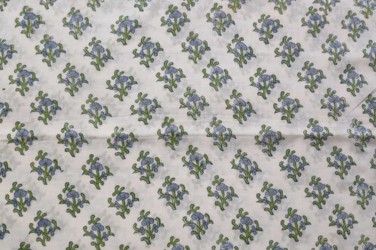 BLOCK PRINTED COTTON FABRIC-PCF457(1 MTR)