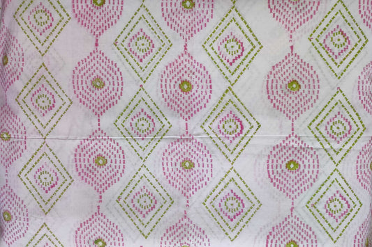 BLOCK PRINTED COTTON FABRIC-PCF458(1 MTR)