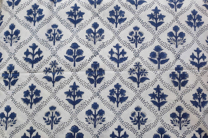 BLOCK PRINTED COTTON FABRIC-PCF459(1 MTR)