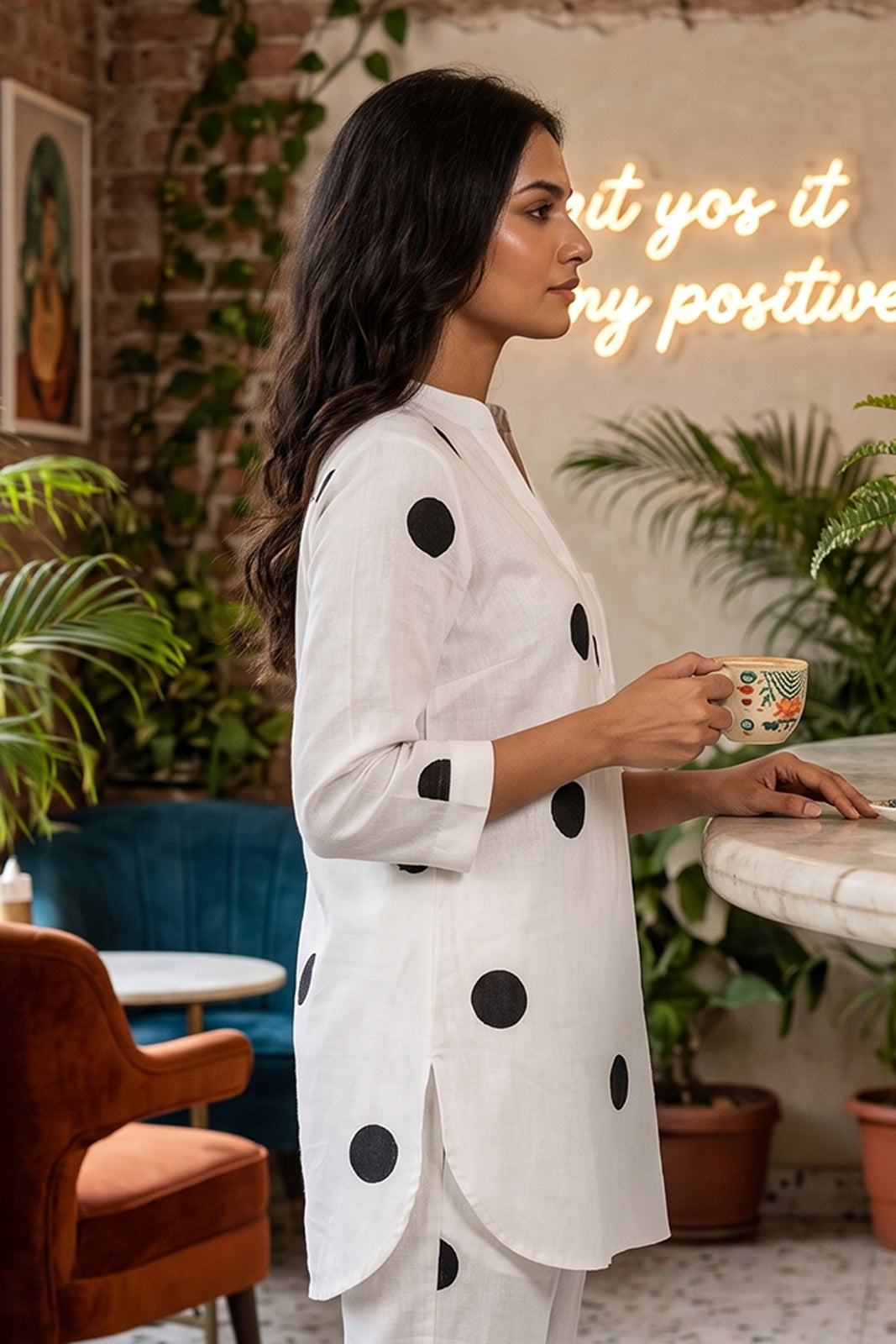 Black & White Polka Dot Coord Set-NVCD49